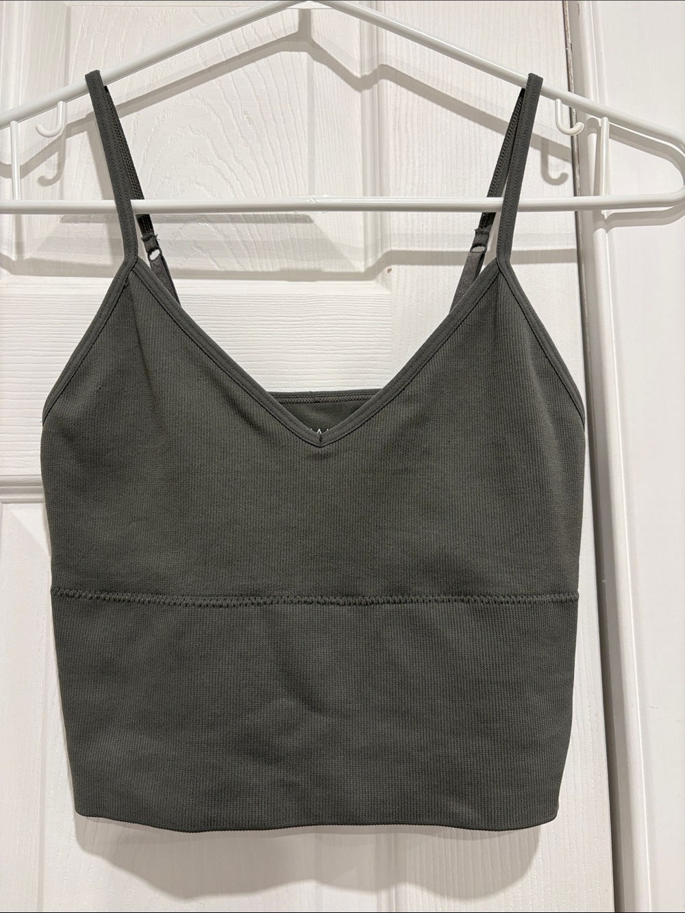 Dynamite Olive Ribbed V-Neck Cami Tank